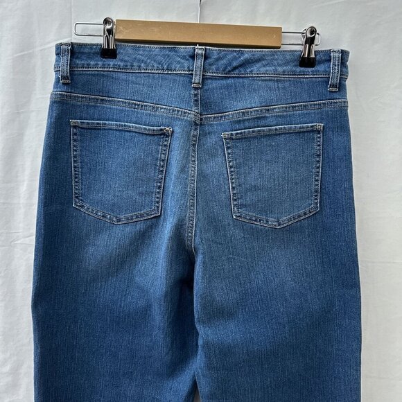 Style & Co. Straight Leg Patchwork Relaxed Denim Jeans Mid-Wash Pockets Women 10 - Picture 16 of 16